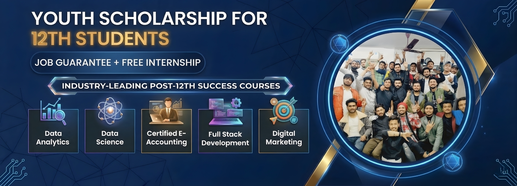 Get upto 80% Scholarship for 12th Students on all Courses